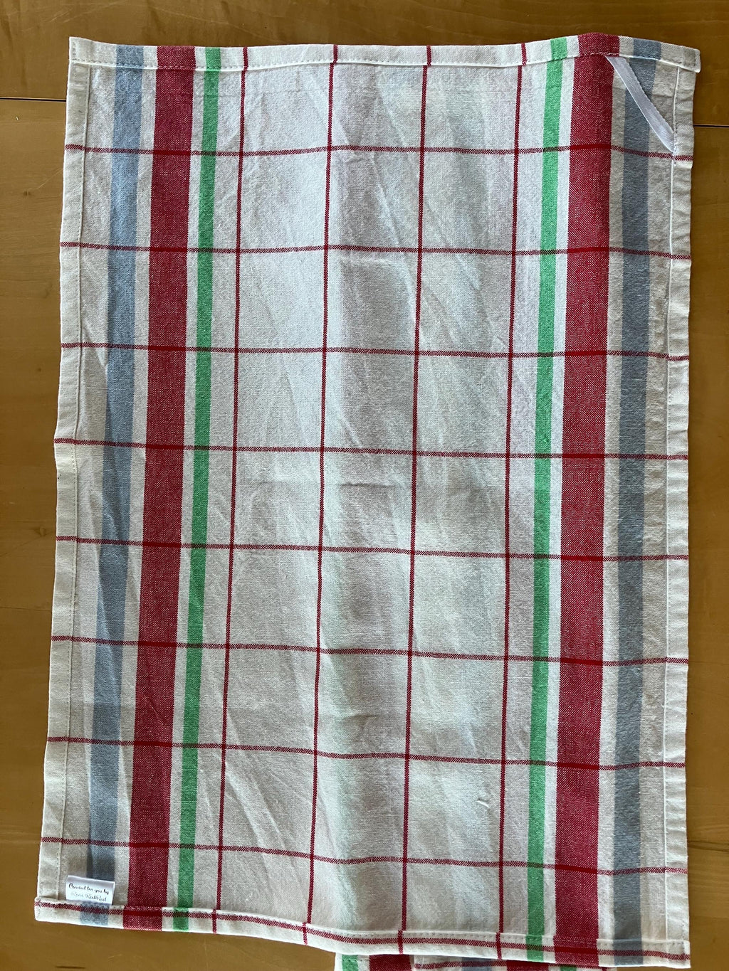 Kitchen Towels - Red Blue Cream Picnic Plaid//Tea Towels//Soft Absorbent 100% Cotton//Moda