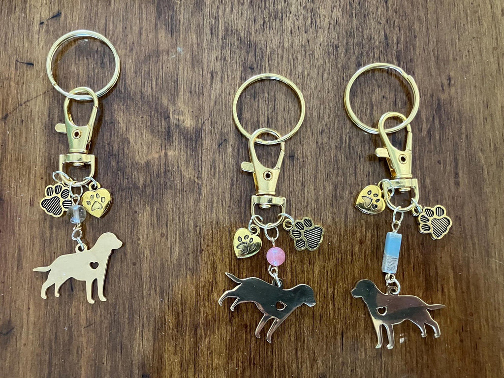 Golden Retriever Charm Keychain: Dog Lover Gift