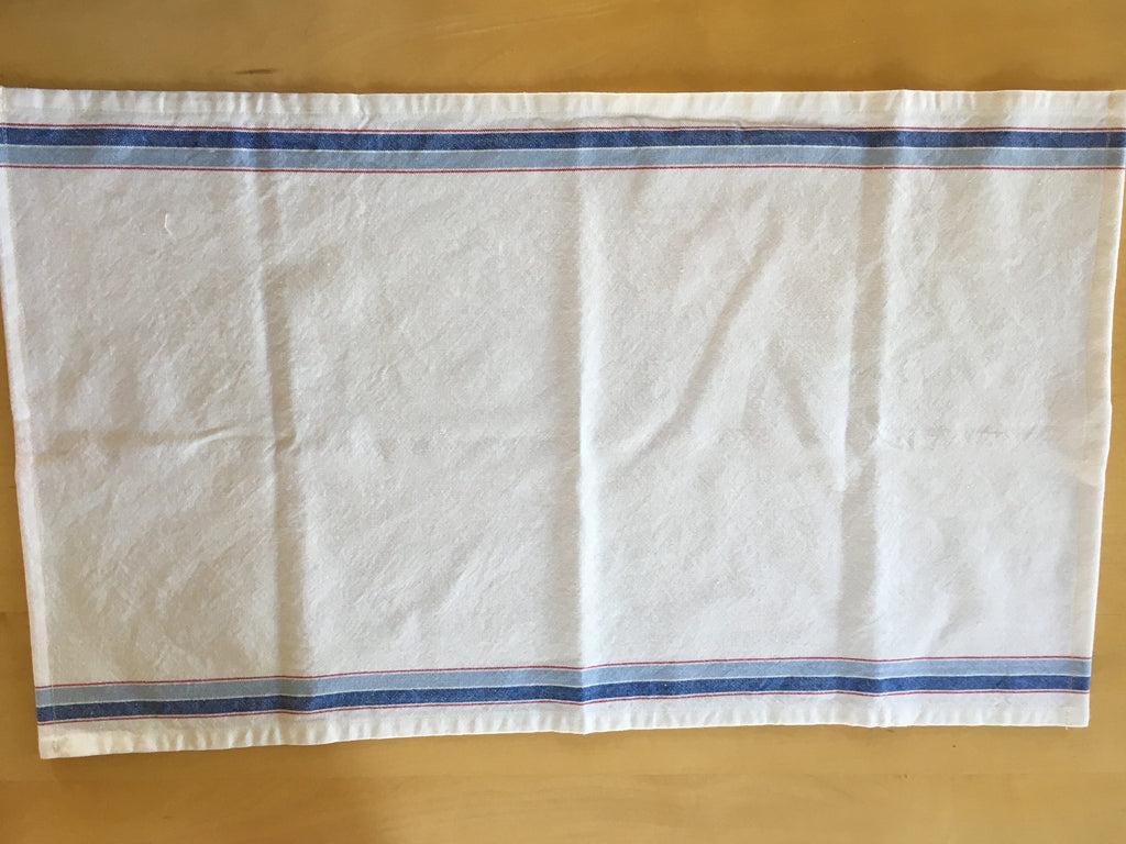 Blue Stripe Cotton Kitchen Towels - Danish Farmhouse Style