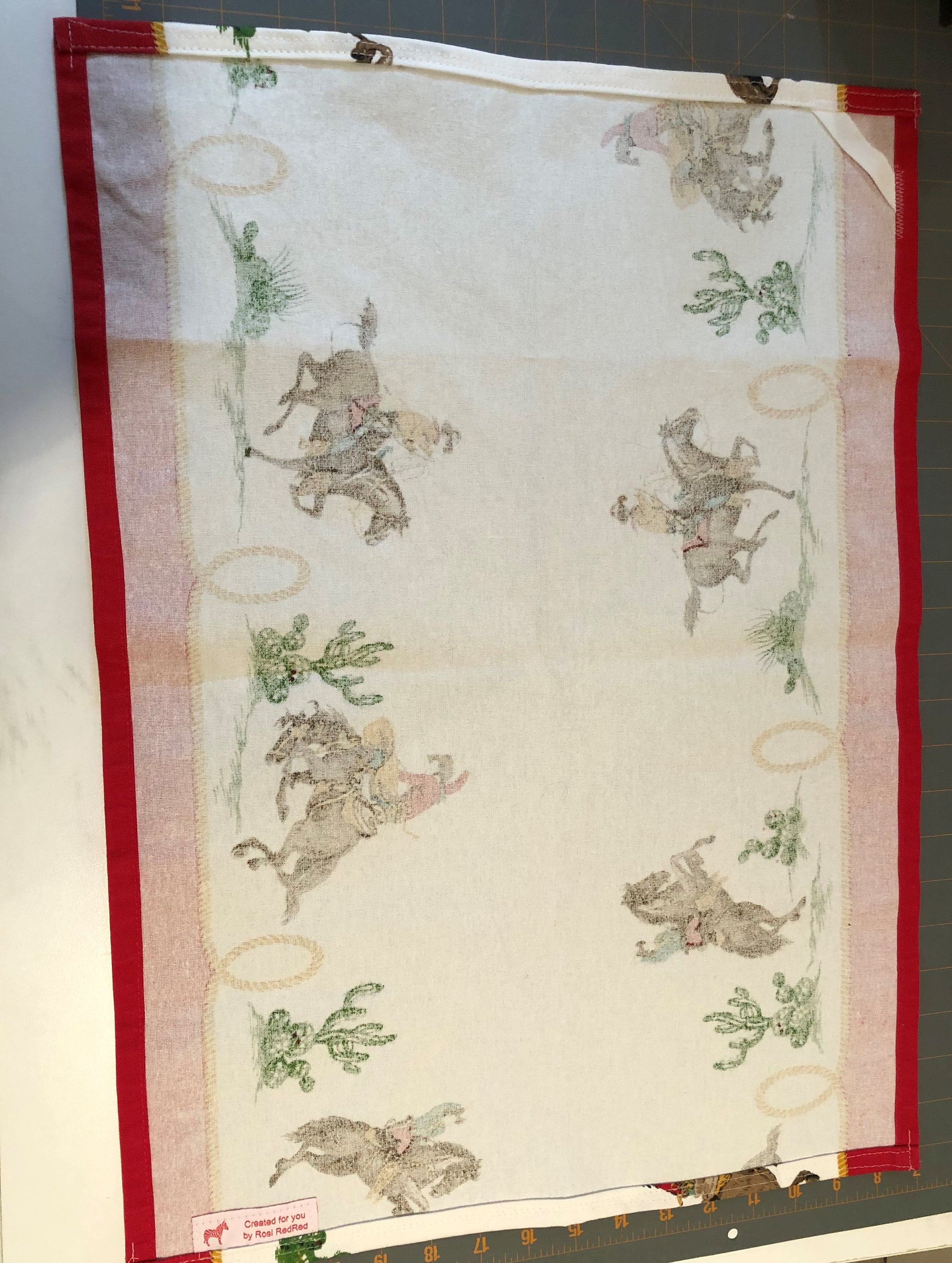 Cowboys & Broncos Kitchen Towels//Western theme//Horses//Moda 100% Cotton Towels