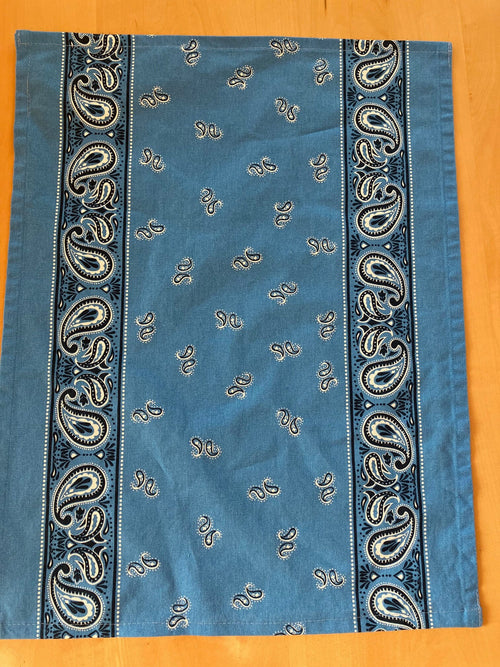 Blue Bandana Kitchen Towels//Western//Moda//100% Cotton Towels