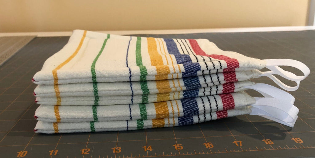 Cherry Stripe Hot Pads Insulated 100% Cotton Moda Fabric//Kitchen//Housewarming