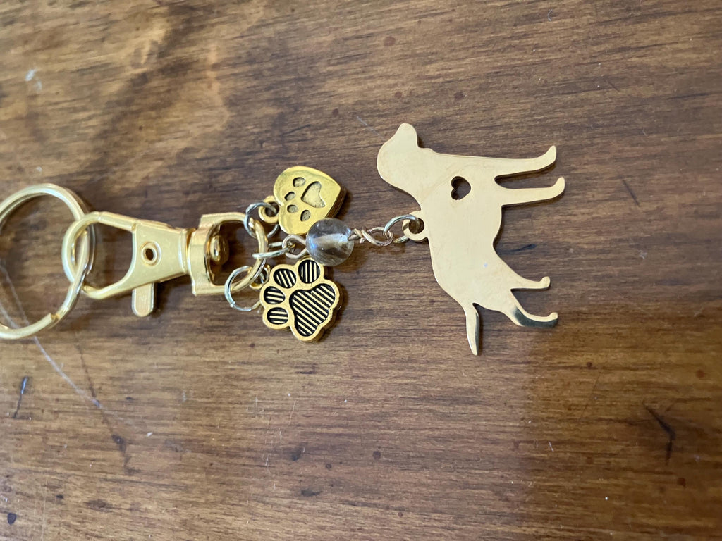 Golden Retriever Charm Keychain: Dog Lover Gift