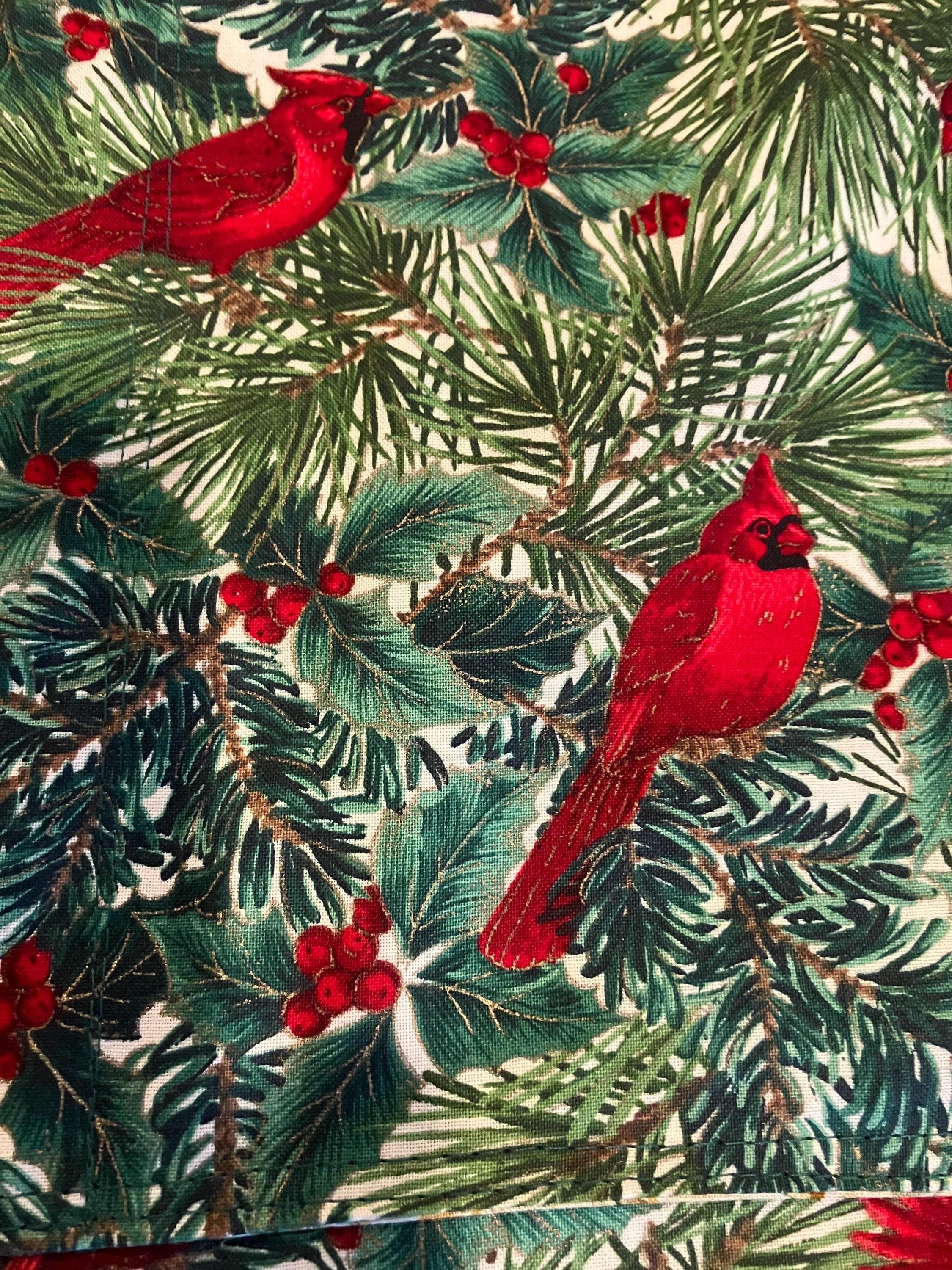 Cardinal Apron with Matching Hot Pad Set// Kitchen//Holiday