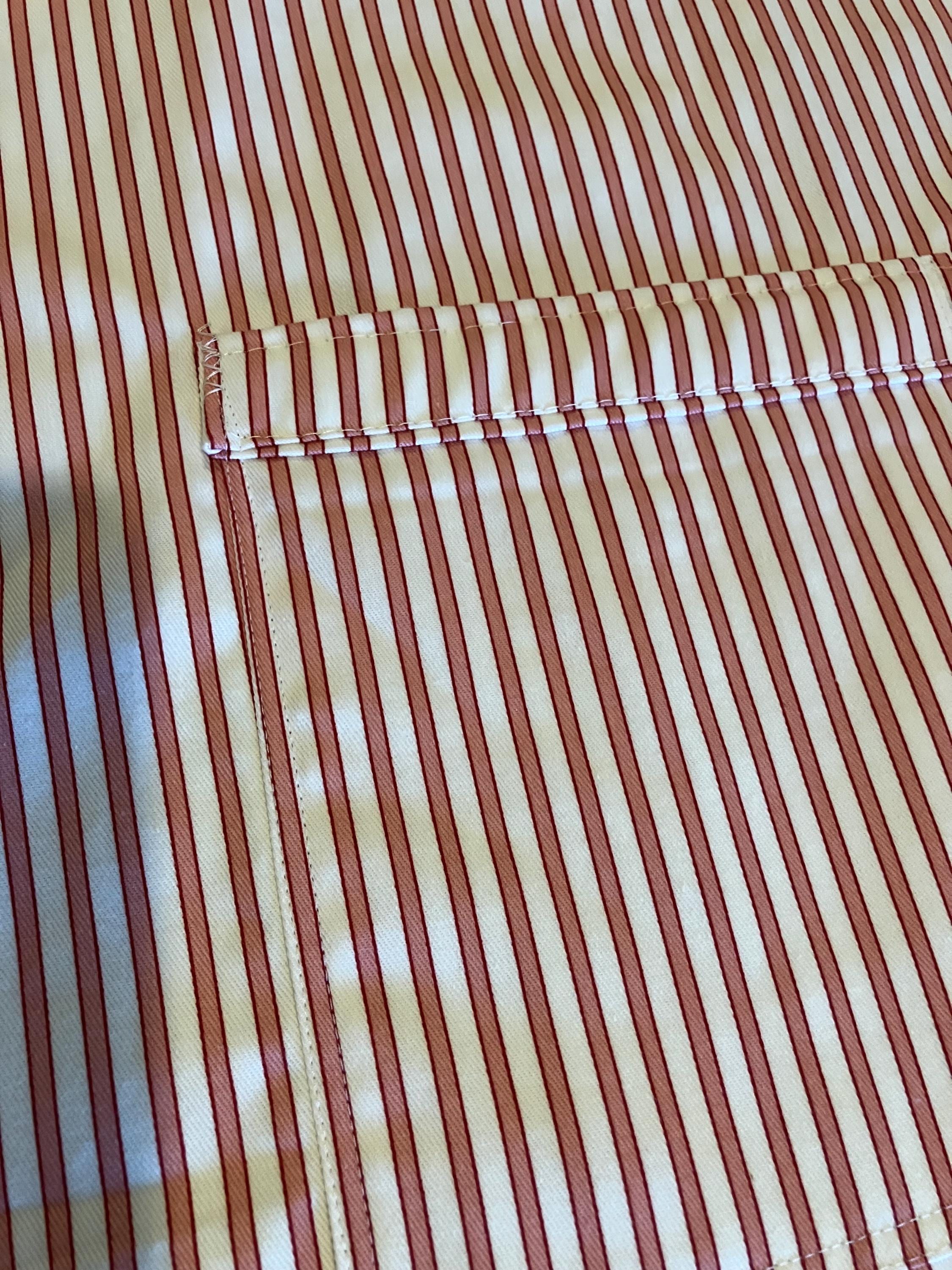 Railroad Stripe Ticking Apron + matching Hot Pads