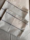 Pinstripe Cotton Tea Towel, White and Navy Blue