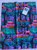 Equestrian Helmet Bags//Neon Forest Horses//Drawstring Bag//waterproof lining