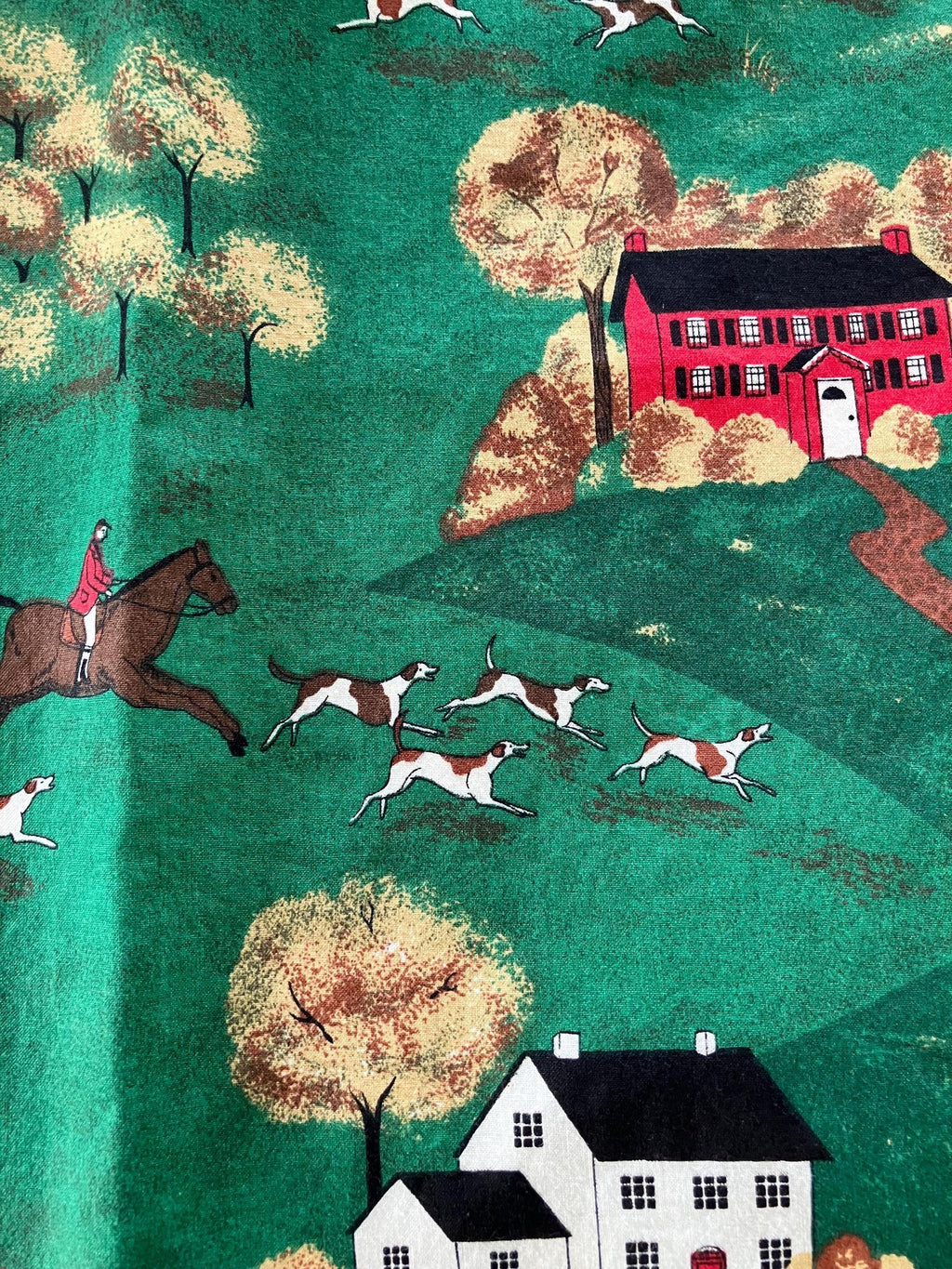 Equestrian Helmet Bags//Americana Hunt Scenes//Fox Hunting//Horses//Drawstring Bag//waterproof lining