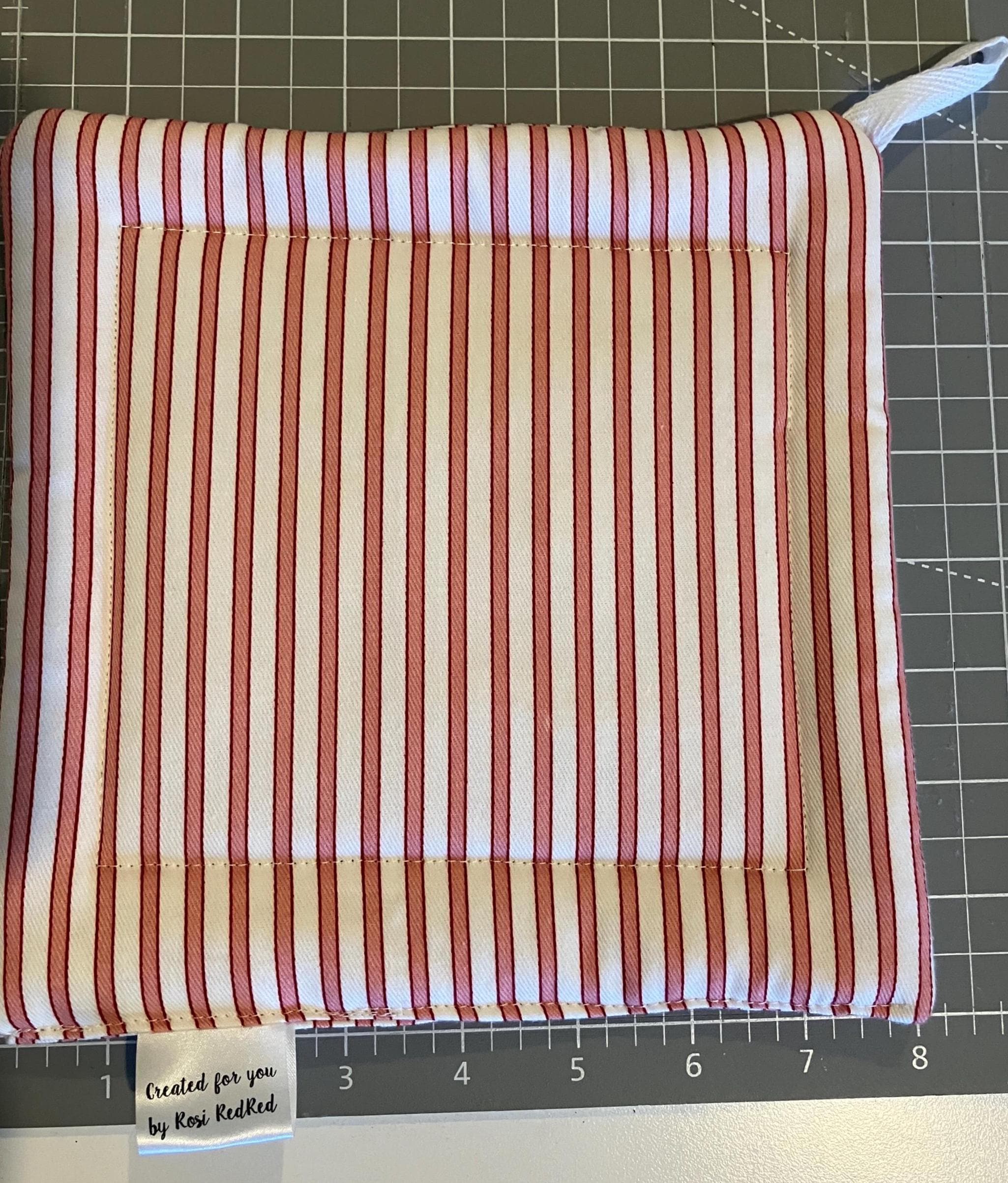 Railroad Stripe Ticking Apron + matching Hot Pads